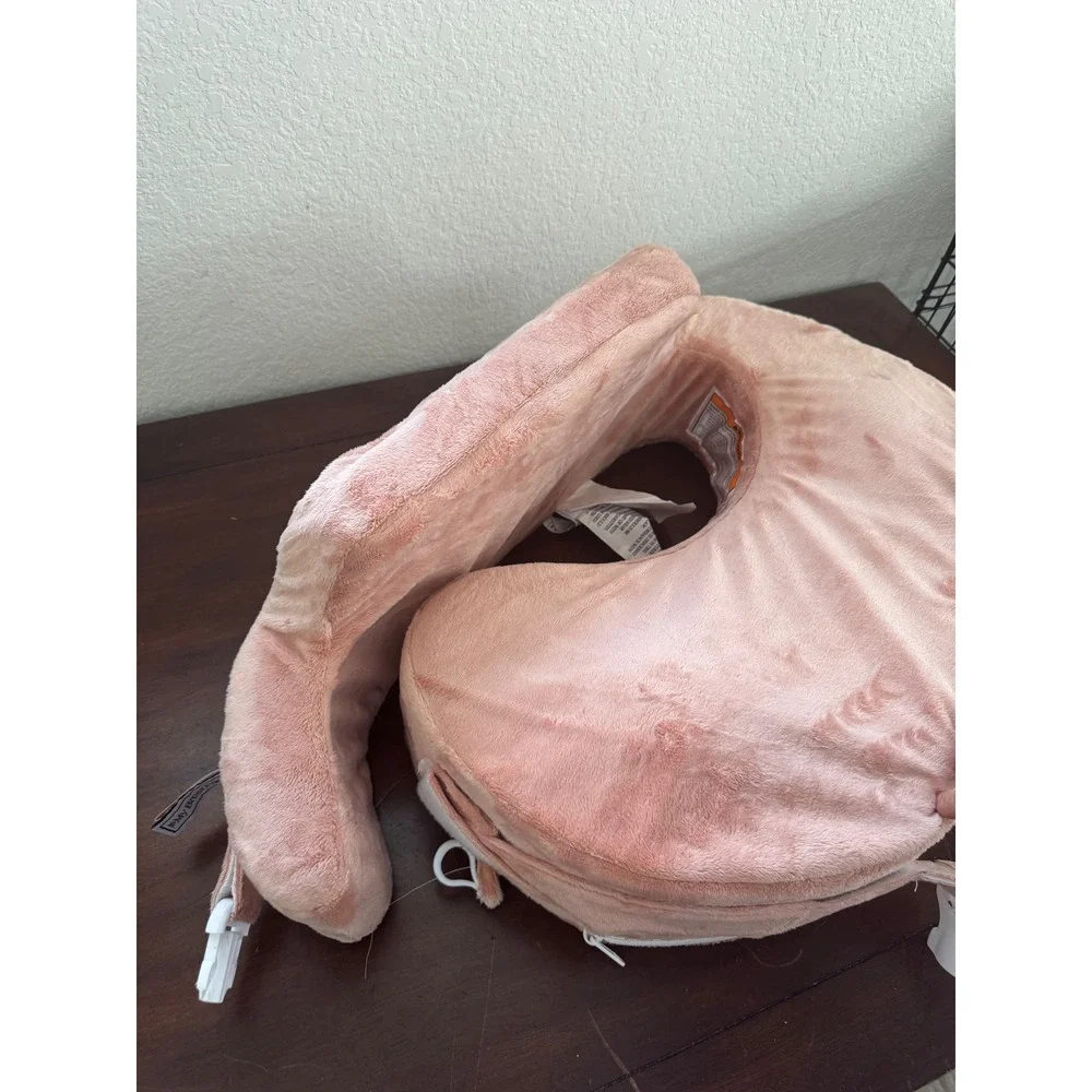 My Brest Friend Nursing Pillow Women OS Pink Plush Wrap Around Backrest Support